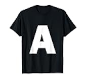 Letter A Capital Alphabet Monogram Initial T-Shirt Small