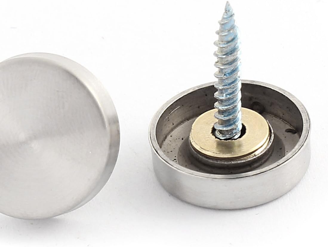 Wardrobe 19mm Quality Parts Diameter Round Cap Decorative Glass Table Mirror Screw Nails 8 Pcs Model:50as448qo636