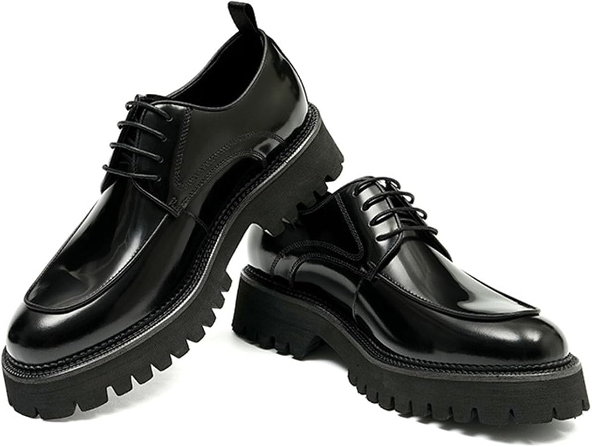 mens black square toe dress shoes Men's Shoes, Men's Genuine Leather Lace-up Business Casual Thick-Soled Height-Enhancing Derby Shoes(Black,6) 1pc Invisible Strapless Backless prom dresses size chart toe dress shoes have Category:Green Bow Tie Only (one size / choose M)