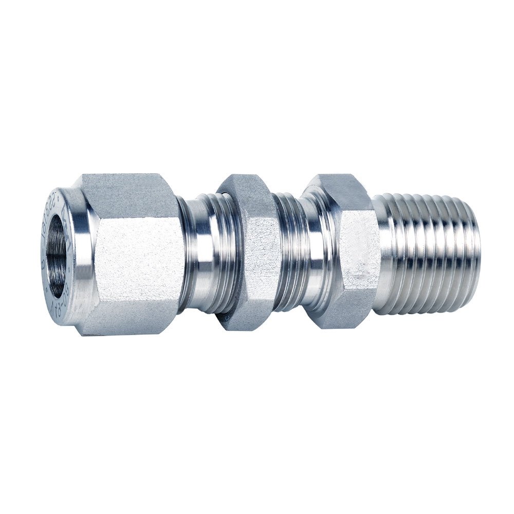Om Tubes Stainless Steel 304 Bulkhead Male Connector Tube Fittings 1/2