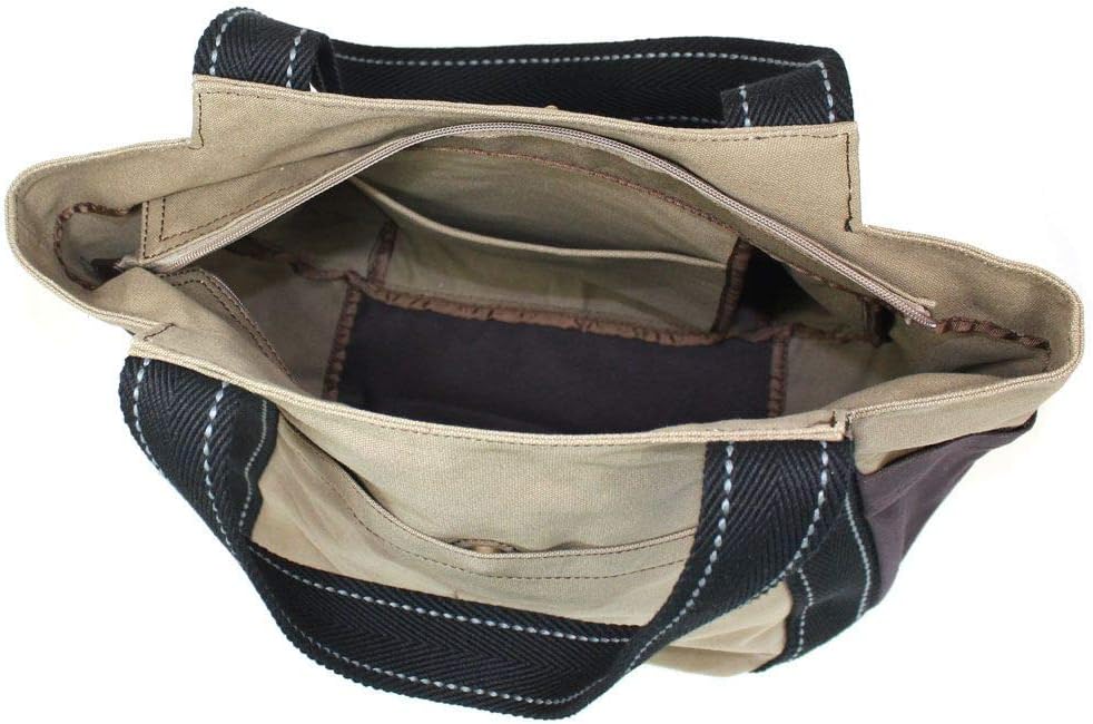 CHALA Pug Lovers Pug Mom Carryall Zip Tote Handbag, Adult Women, Olive Brown, 18" x 10" x 12.5"