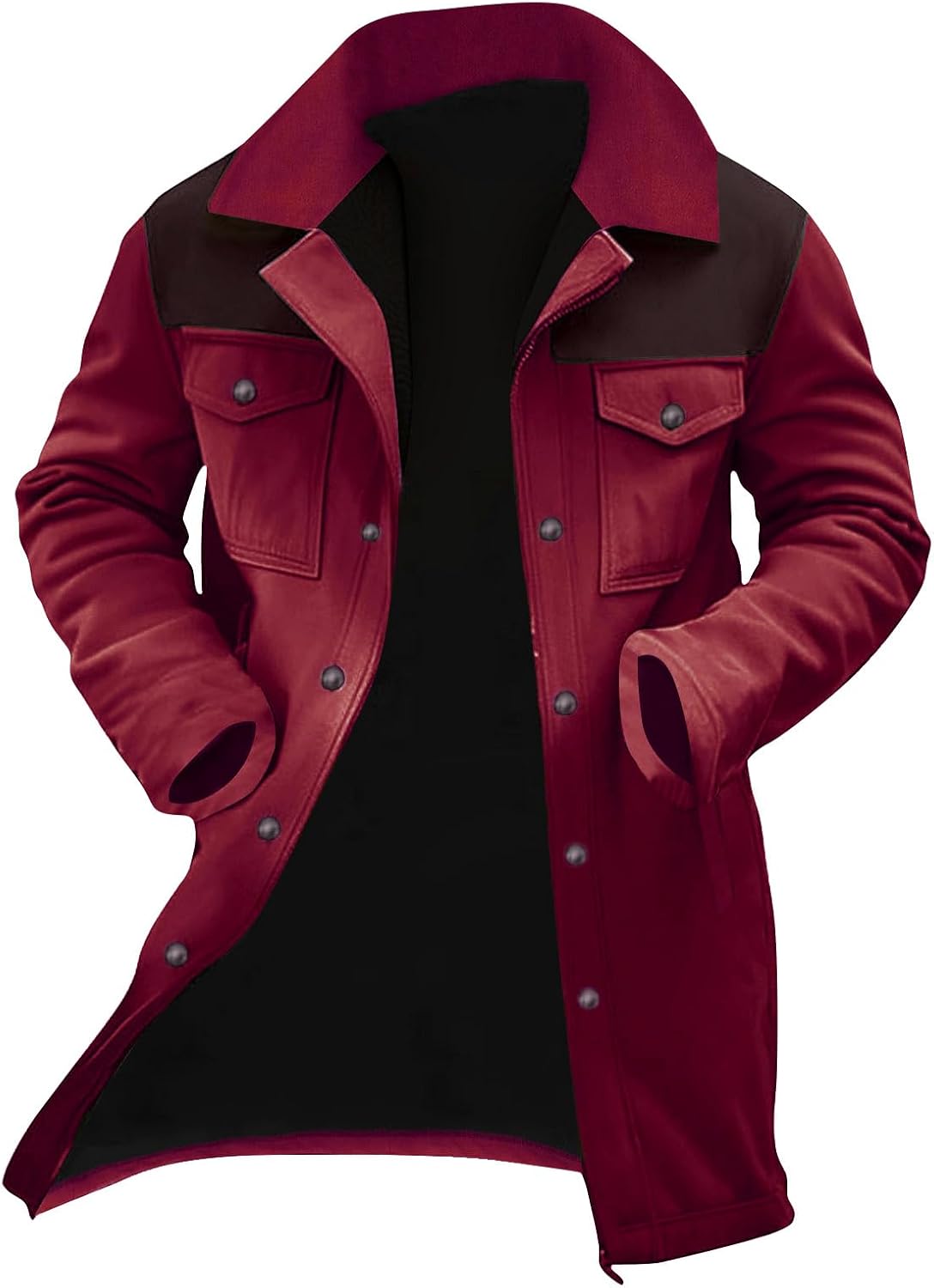Ymosrh Men's Winter Warm Western Jacket Windbreaker Work Coats Outwear, S-3XL