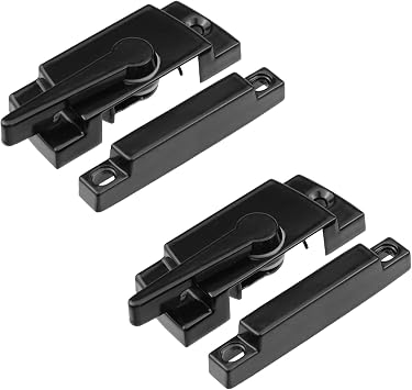 2 PCS Window Latches Window Sash Locks for Double Hung Windows Lock Replacement Parts for Sliding Vertical and Horizontal Windows Black