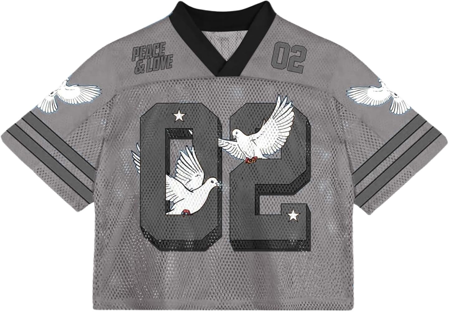 Amazon.com: COZYEASE Men's Y2K Mesh V Neck Jersey Shirts Half