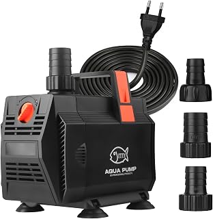 Tauchwasserpumpe Teichpumpe, 85W 4500L/H Wasserbrunnenpumpe Aquarium Wasserpumpe mit Durchflusskontrolle für Aquarium, Wasserfall, Filtration, Outdoor, Hydroponik