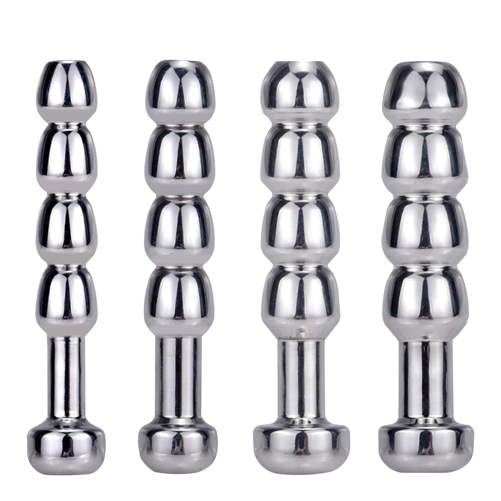 BDSMJOY Set di Dilatatori Uretrali in Acciaio inox, Pene Plug Perle per massaggio uretrale, Masturbatore uretrale sonde uretrali dilatatore per uomini (Φ8mm+9mm+10mm+11mm)