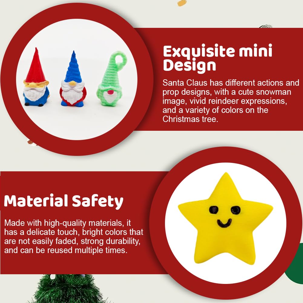 30 pezzi mini decorazioni natalizie in resina Babbo Natale