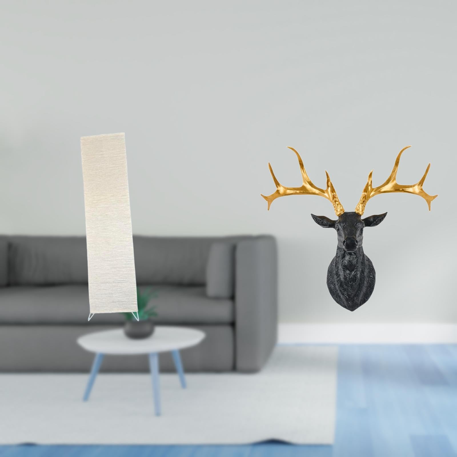 Enakshi® Living Room Lamp Shade with Deer Head Wall Sculpture Resin Collectible Boho Artwork for Office Home Decor Standing Lamp Cover|Home & Garden | Lamps, Lighting & Ceiling Fans | Lamp Shades-image-8