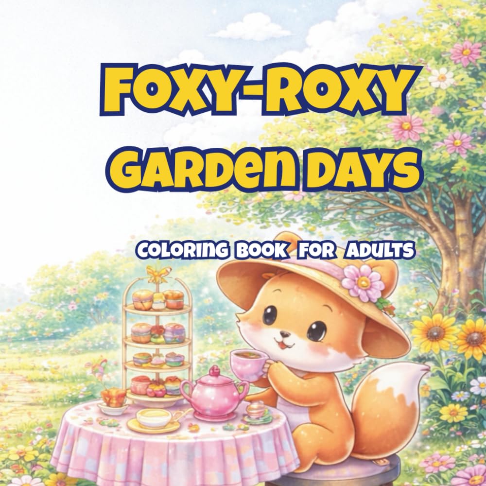 Foxy-Roxy Garden Days: A Cute and Cozy Coloring Book for Adults with Adorable Foxy-Roxy Garden Scenes, Flowers, Plants, and Relaxing Nature Moments