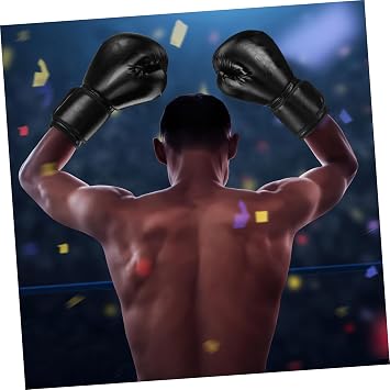 PU Boxing Training Gloves for Men Pair 12 Ounce Black