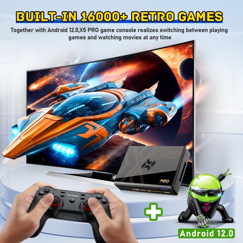 Miniatura 2 de Kinhank Super Console X5 PRO with 16000+ Games, Retro Game Console with Rockchip RK3588S Processor, 8K UHD TV Output, Bluetooth 5.0, Dual Wireless