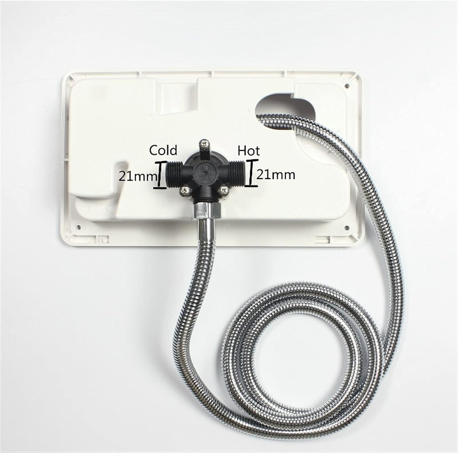 Trailer Accessories RV Shower Box Kit with Lock-Includes Shower Faucet Shower Hose Shower Wand Boat Marine Camper Motorhome Caravan for Travel Trailers (Color : Black)