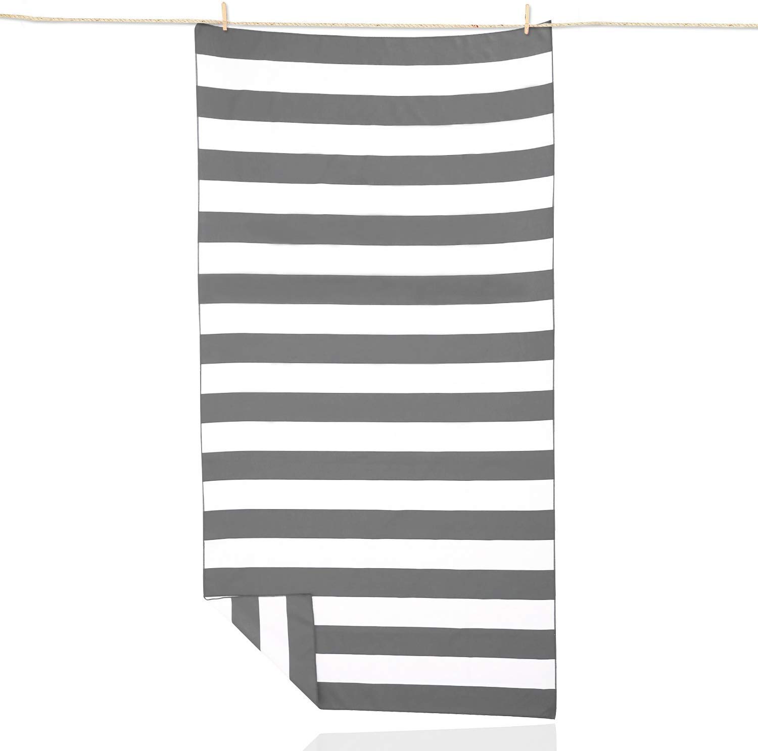 BTS-UAE Microfiber towel quick-drying towel set for beach, travel, swimming, swimming pool, camping, outdoor and sports towels - lightweight, compact and sandless (black)