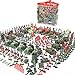 JXAA 307 Pezzi 4-9 Cm Giocattoli Scena di Guerra per Bambini, Soldatini Giocattolo Nell'era della Seconda Guerra Mondiale Action Figure Militari, Un Set di Regali Modello da Tavolo di Sabbia