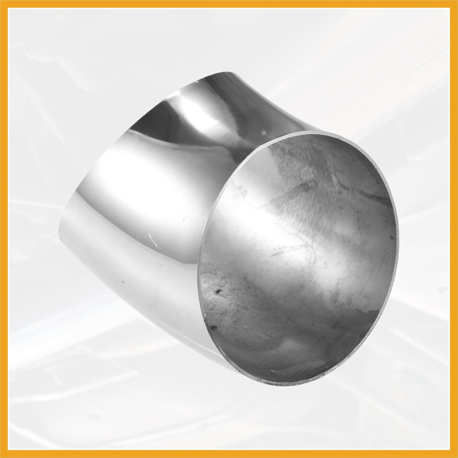 4 Pcs OD 4 Inch 45 Degree SS304 Stainless Steel Bend Tube Exhaust Elbow Pipe for Car Modified Exhaust System 4" Piping Silver Tone Replacement