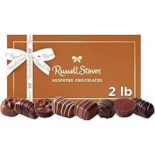 RUSSELL STOVER Assorted Milk &amp; Dark Chocolate Gift Box, 2lb 56 pieces | Milk And Dark Chocolate Treats, Shareable Dessert, Best Gift for Birthday Christmas Mother's Day, Caramel Creme Nut Variety