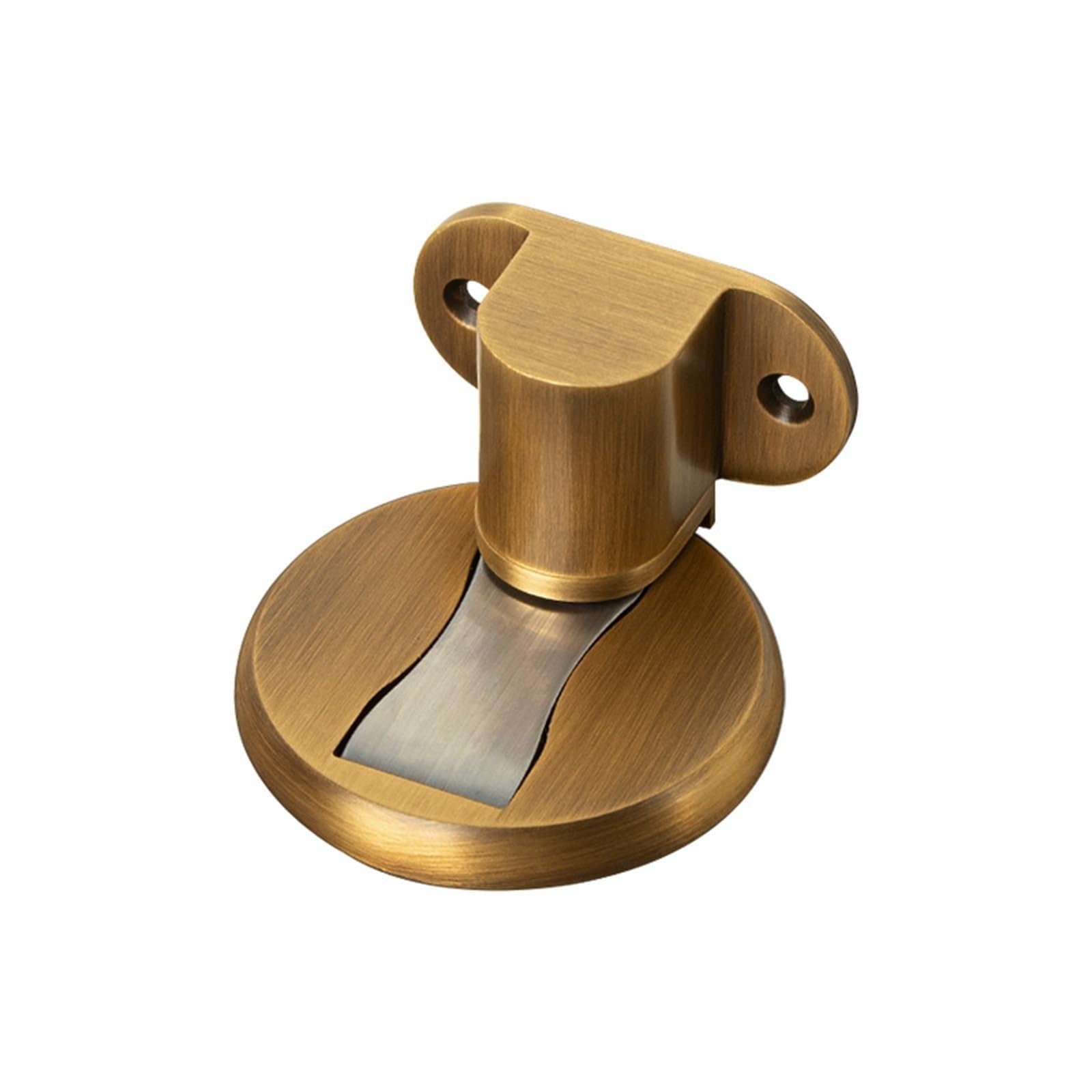 Luercher Brass Door Stop Magnetic Door Stopper Silent Magnetic Floor Door Stop, Adjustable Floor Door Catch With Adhesive Tape