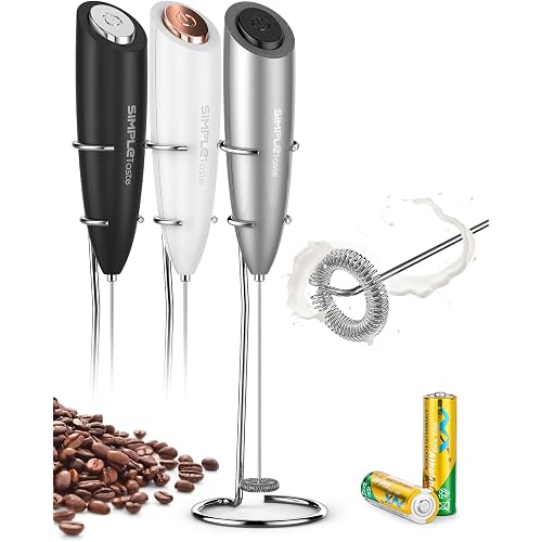 SIMPLETASTE Milk Frother Handheld Electric Foam Maker Battery Operated