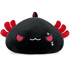 Onsoyours Cute Axolotl Plush, Soft Stuffed Animal Salamander Plush Pillow, Kawaii Plushie Toy for Kids (Black Axolotl A, 13)