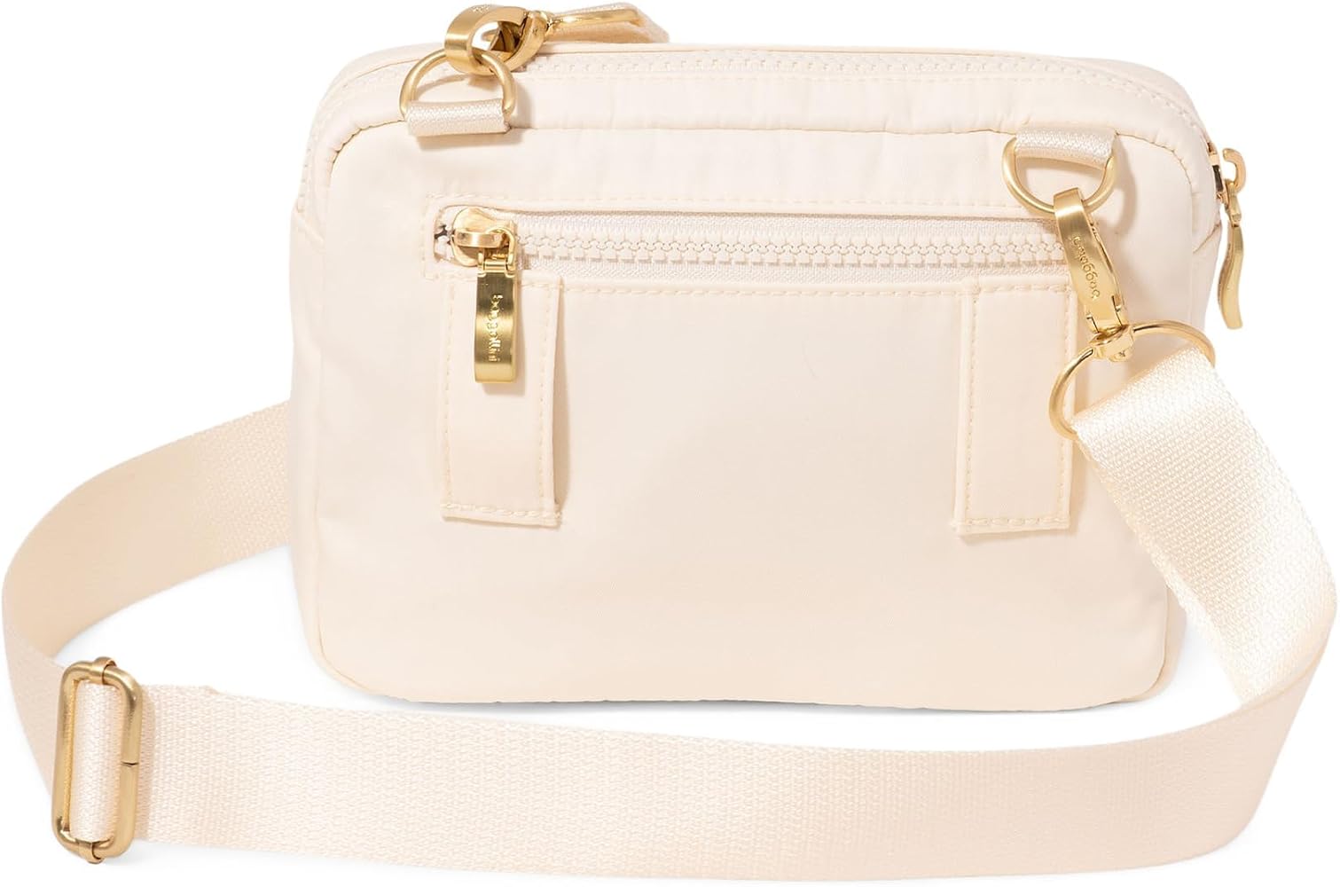 Baggallini Womens Modern Double Zip Crossbody, Coconut Twill, One