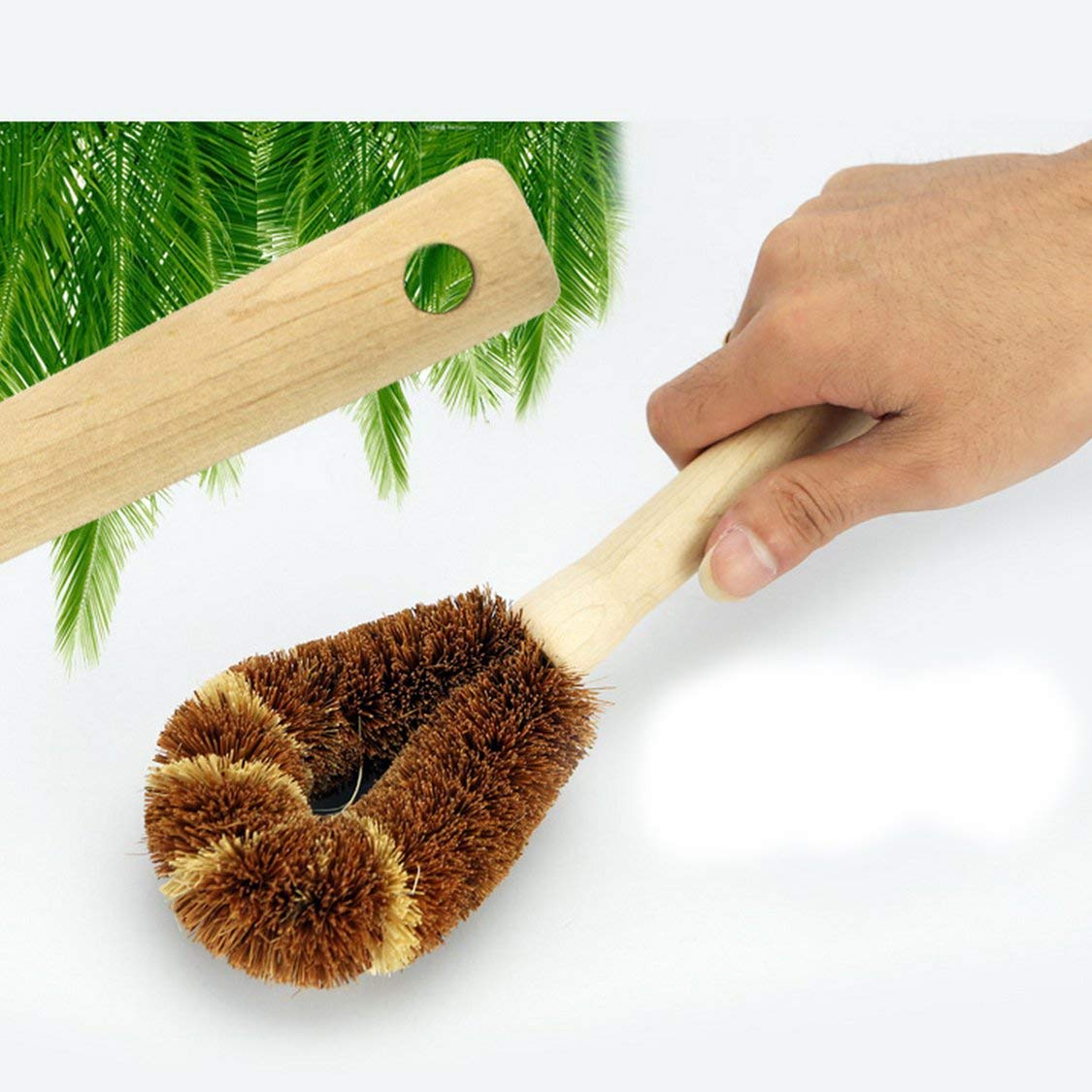 Dynamovolition Zenxin Natural Wooden Handle Coir Wash Brush (Sam7929)