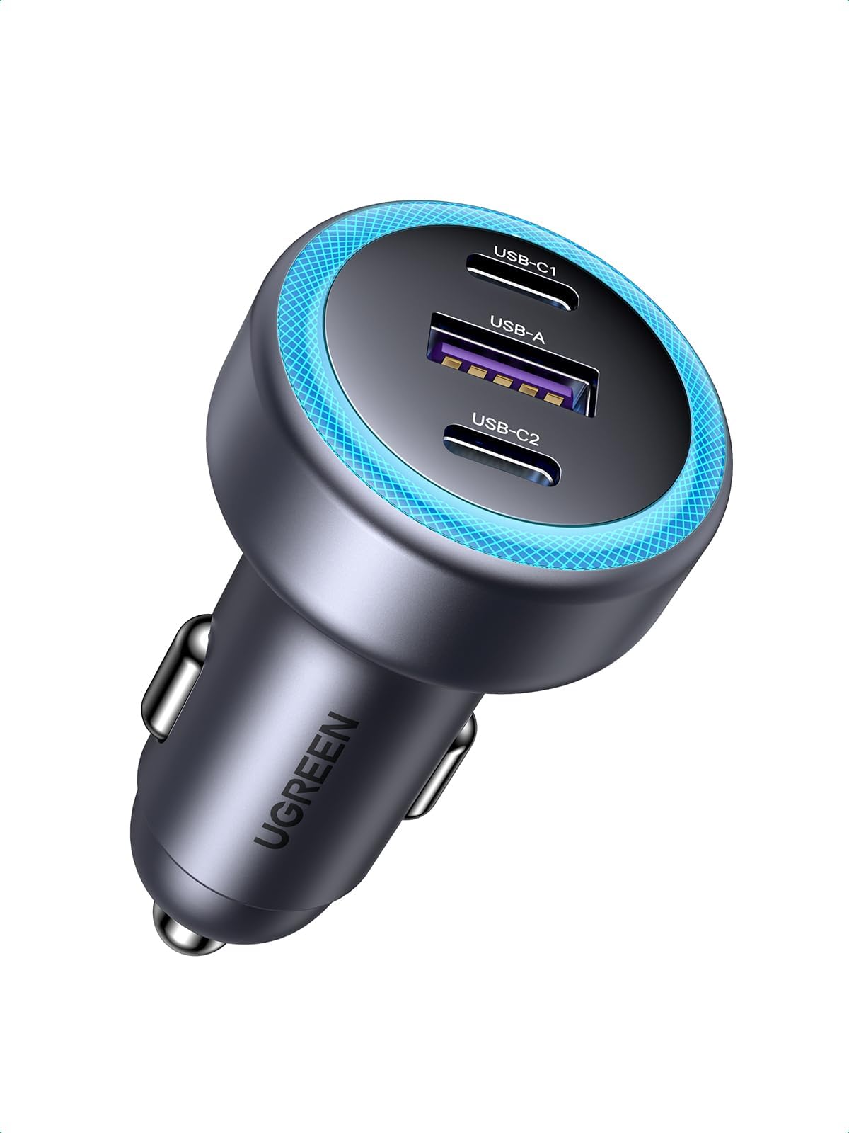 UGREEN 3-Port Car Charger Adapter PD 30W USB C Fast Charging Cigarette Lighter USB Charger 12V/24V USB Socket Compatible with iPhone 17/16/15/14, Galaxy S25/S24/S23, Pixel 9/8/7, iPad, Tablets