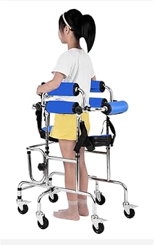 Walkers Disabled Children Cerebral Palsy Disabled Kids Walker 6 Wheels Adjustable Height Width, Disabled Auxiliary Equipment Rehabilitation Training Walking Aid