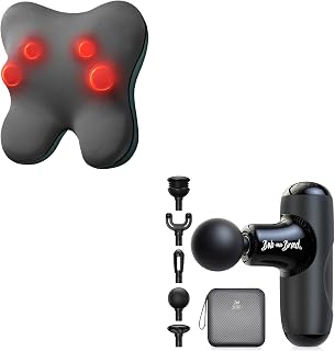 BOB AND BRAD Q2 Mini Massage Gun (Black) and EZBack Back and Neck Massager