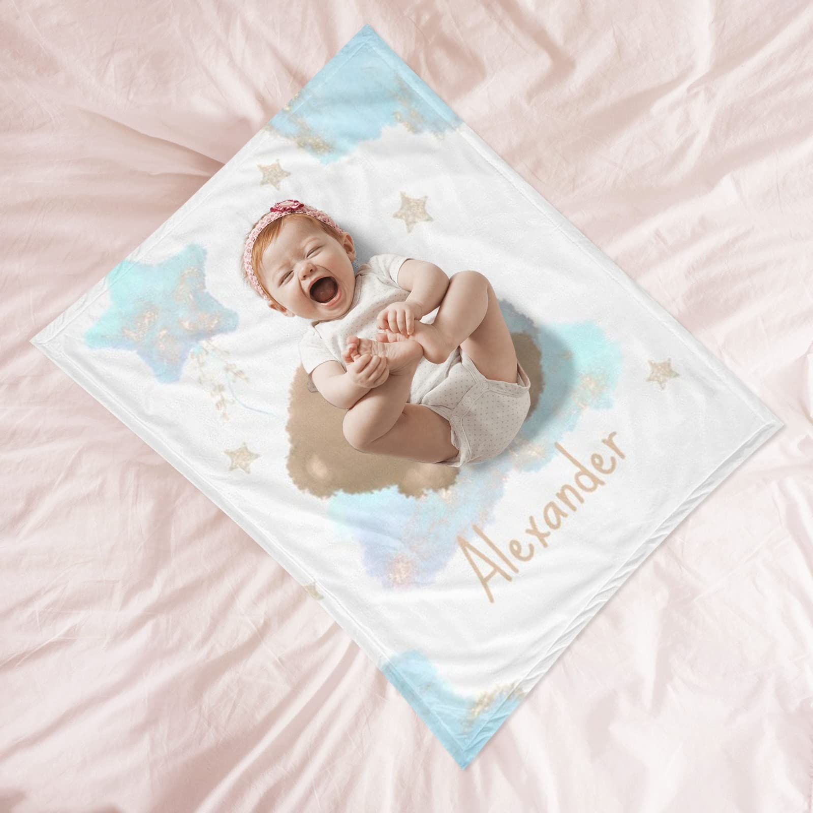 Personalized Baby Blanket With Name - Custom Fleece Throw For Boys & Girls (30x40 Inches)
