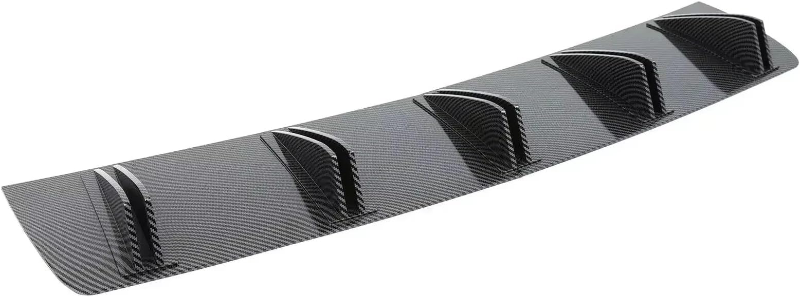 For Chrysler 300 For SRT8 300C Rear Bumper Diffuser 5 Shark Fin Splitter Spoiler Body Kit Sticker 81.5cm Rear Bumper Diffuser(Carbon Fiber Look)