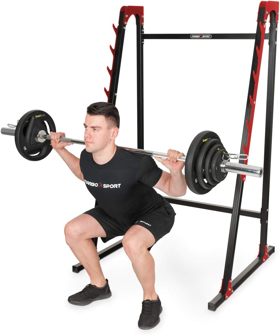 Marbo Sport Hantelablage Kniebeugenständer Ablage Langhantel Ständer Squat Rack MH-S204