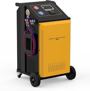 LINXINO Upgraded Refrigerant Recovery and Recharging Machine,LM708 Fully Automatic Refrigerant Filling Tool of R134a and HFO1234y,LP HP LP+HP 3 Refilling Methods,5 Electronic Scales and Large Database