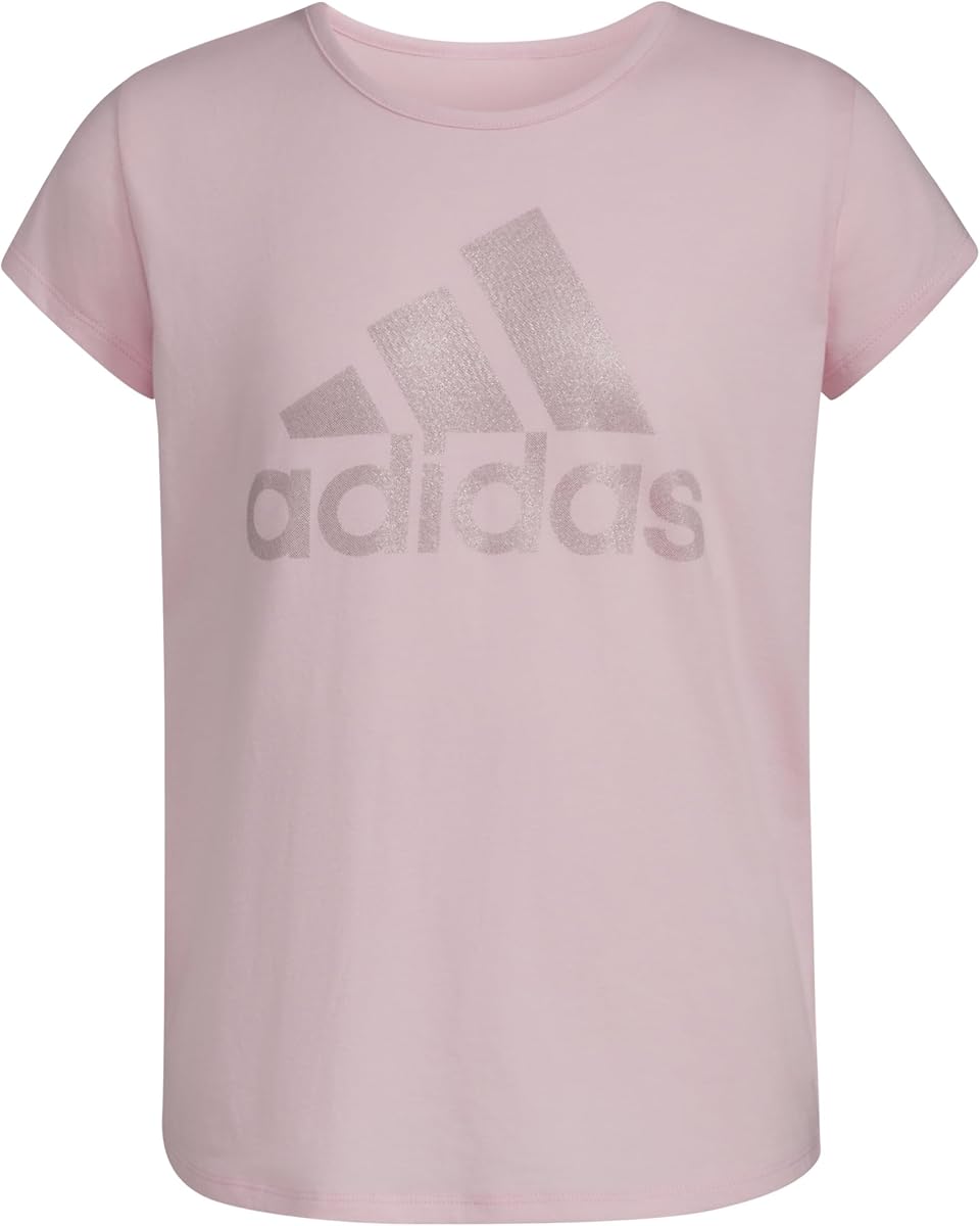 Camiseta de manga corta con cuello redondo para niña