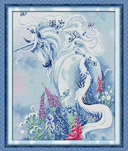 Broderie Point de Croix Kit Débutant Toile Pré-imprimée 11CT Canevas DIY