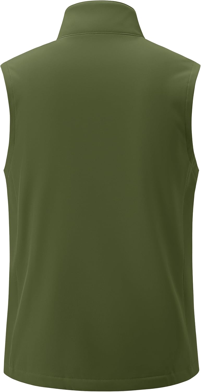 MAGCOMSEN Men's Lightweight Softshell Vest Outerwear Windproof Fleece Lined Zip Up Sleeveless Jacket for Golf Running Hiking - Image 7