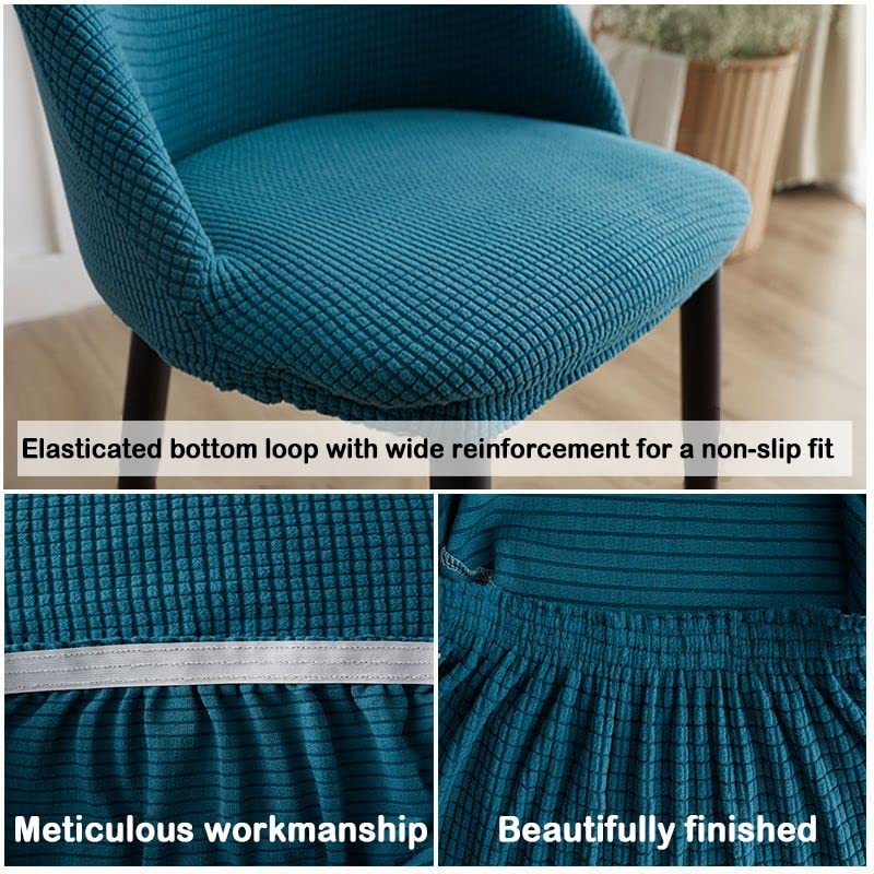 Fodera Elasticizzata Per Sedie - Coprisedia Con Braccioli, Poliestere/Elastan, 1/2/4/6 Pezzi - Foto 9