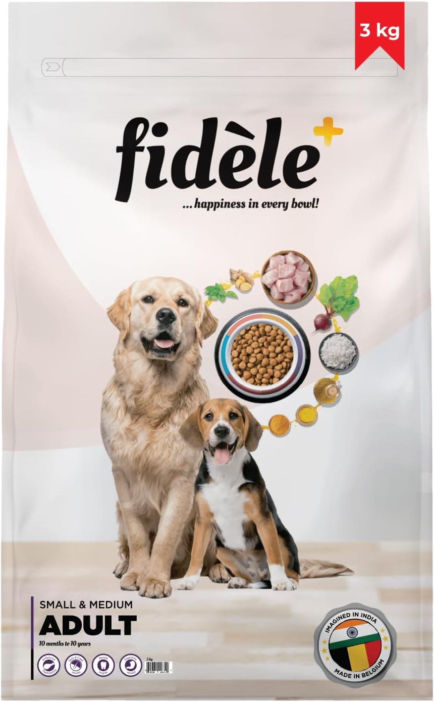 Dry Dog Food 3 Kg Adult Small & Medium Breeds Complete & Balanced Diet Supports Growth, Energy, Joints & Immunity No Artificial Flavours, Preservatives