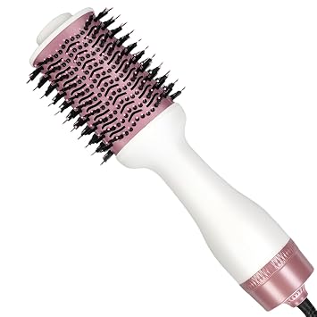 Blow Dryer Brush Hair Dryer Brush in One, 4-in-1 Styler Volumizer with Oval Titanium Barrel, Hot Air Ionic Straightener for Smooth Frizz-Free Volume