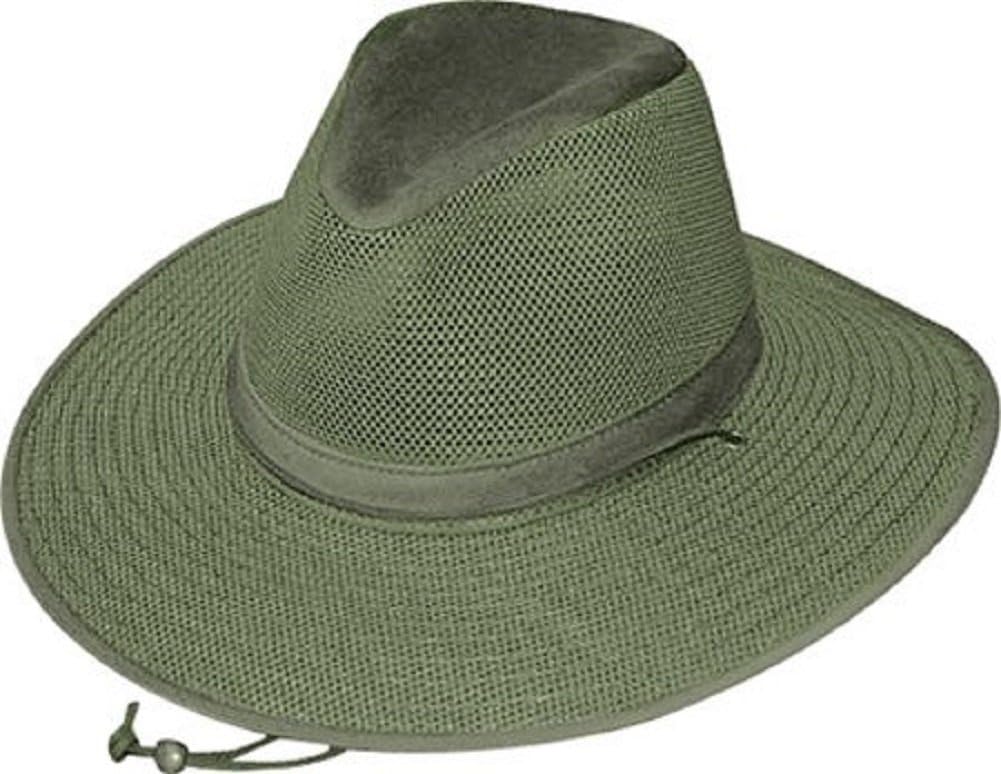 Henschel Mesh Breezer Hiker Crushable Uomo con Fascia in Pelle UPF 50 Cappello, Uomo Unisex, Khaki