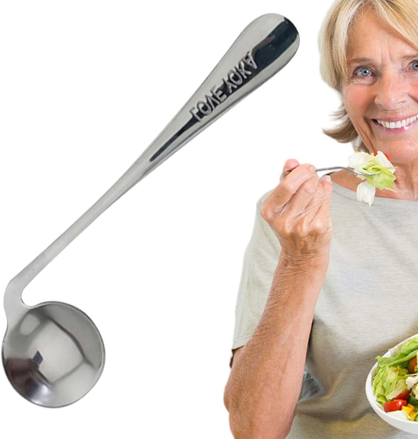Curved Fork Spoon, Easy Grip Utensil, Feeding Aid Tool, Practical Dining