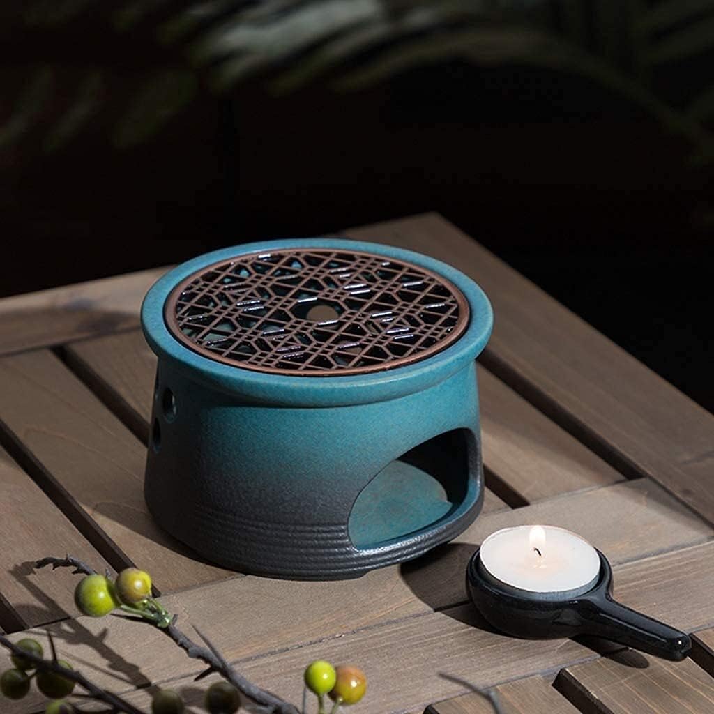 Teapot Warmer Teapot Warmer Teapot Heating Base Heat-Resistant Tableware Warming Tool Teapot Warming Tool Without Candle (Color : E) (C)