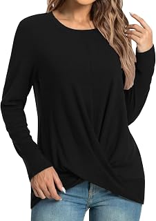 Sweatshirt Women's Turtleneck Pullover Women's Casual T-Shirts for Women Autumn Winter Long Sleeve Tunic Tops Front Crew Neck Women's Pullover Autumn Pullover Women's Winter