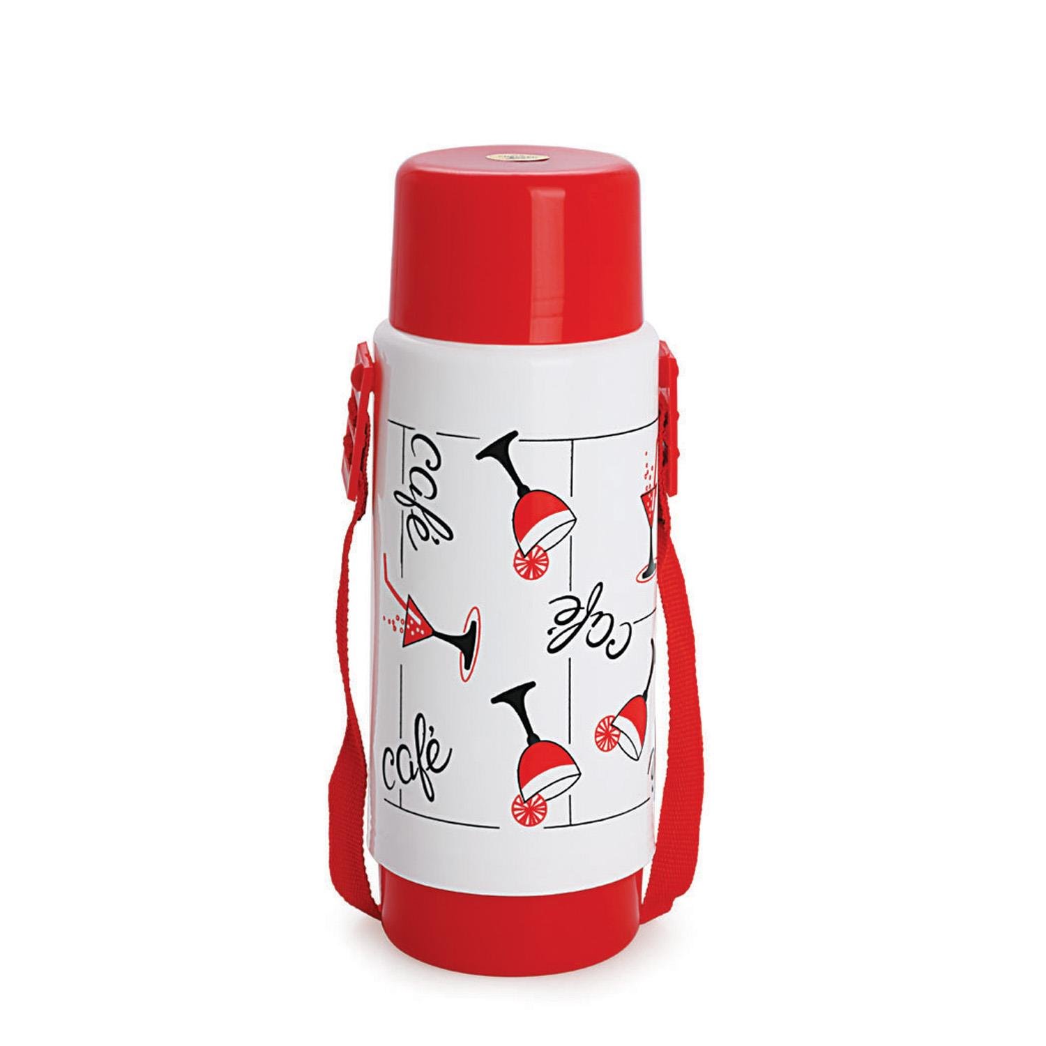 Cello Plastic Sensation Belt Flask (BF_SENSA, White Red, 1 L, 1000 ml) Cello Plastic Sensation Belt Flask (BF_SENSA, White Red, 1 L, 1000 ml)