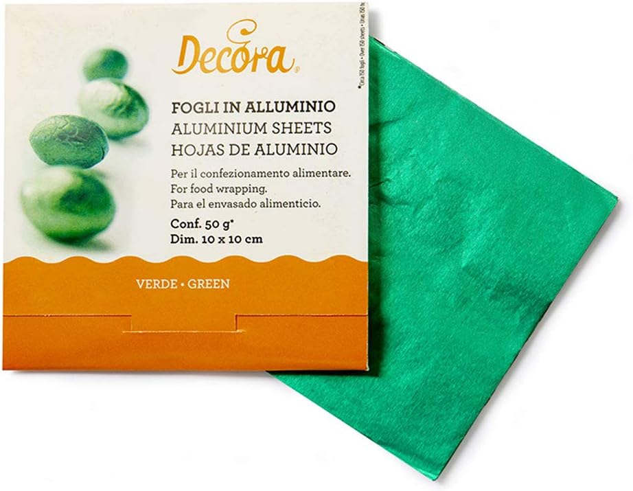 Decora Aluminium Sheets, Green, 11 x 11 x 2 cm