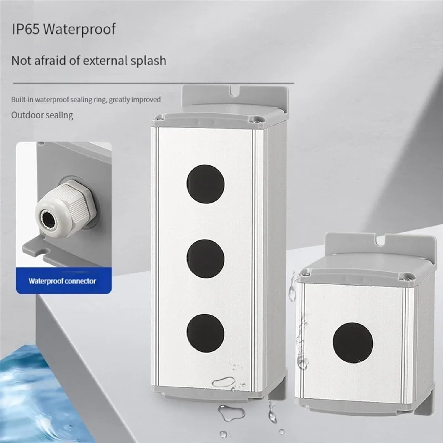 VDOQTLJT メタル アルミニウム プッシュボタン 工業用 ホームコントロール スイッチボックス 16mm 19mm 22mm