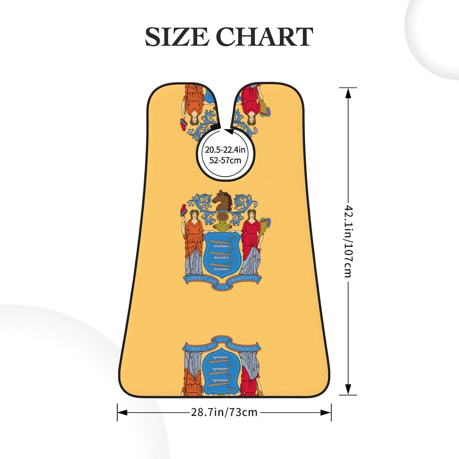 Flag Of New Jersey Print Beard Bib Apron For Men, Beard Hair Catcher For Men Shaving Trimming,Beard Cape Cloth