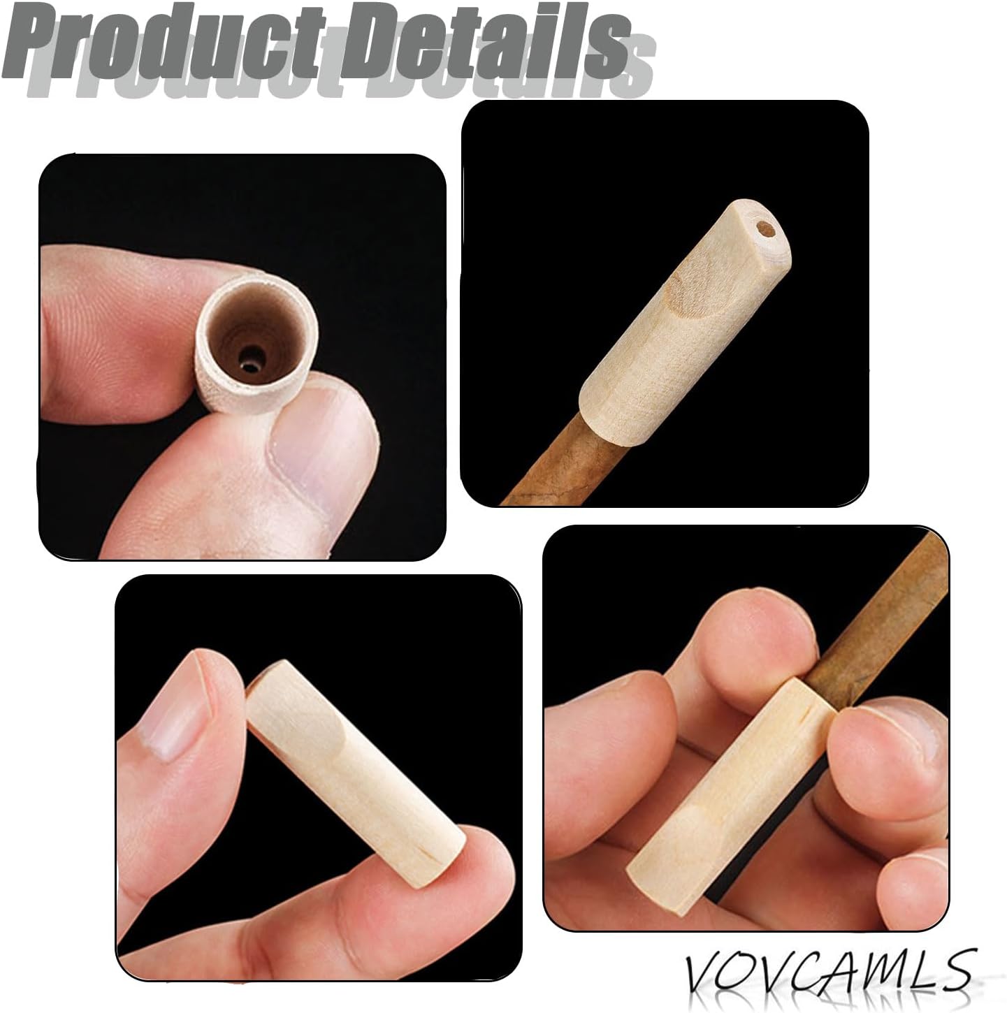 30 Set Cigarillo Mouthpiece Holder Wood Tips for Cigarillos Wood Cigar Holder for Men and Women