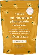 Cosmix No-Nonsense Plant Protein | 23 Protein/Serve, 500g Pouch | Ratnagiri Mango | Plant Based Protein, Pea & Rice Isolate | Clean, Easy to Digest | All Essential Amino Acids