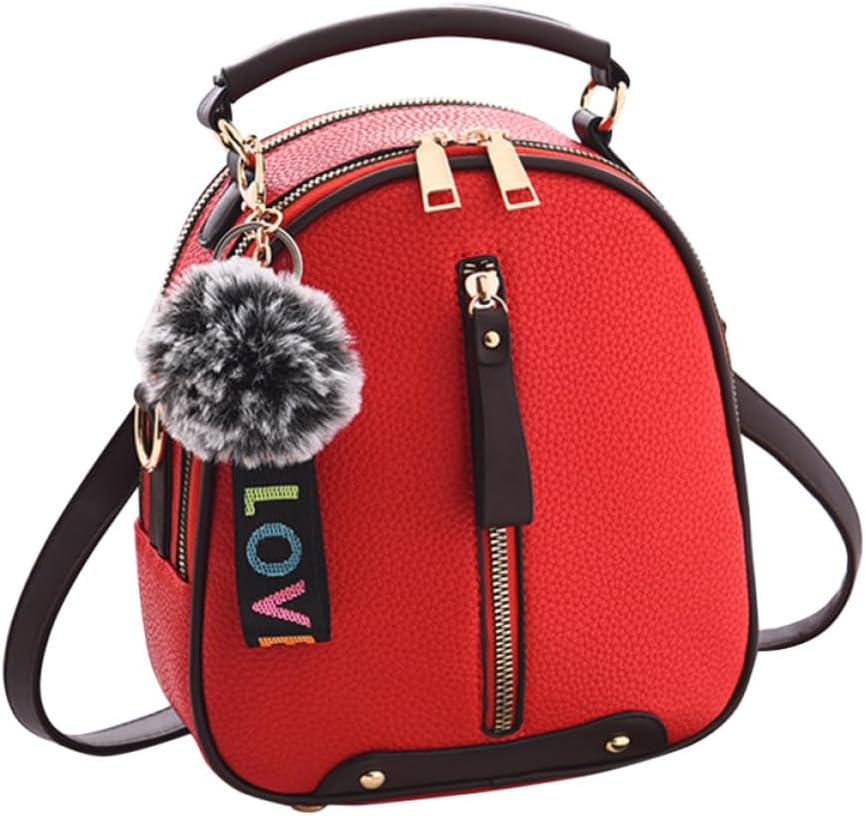 NUOBESTY Women PU Leather Multipurpose Handbag Mini Backpack for Hiking