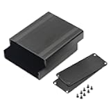 JIUWU Surface Drawing Split Aluminum Enclosure Project Box Electronic Enclosure Case for PCB Board DIY, 88x38x100mm (WHL), Black